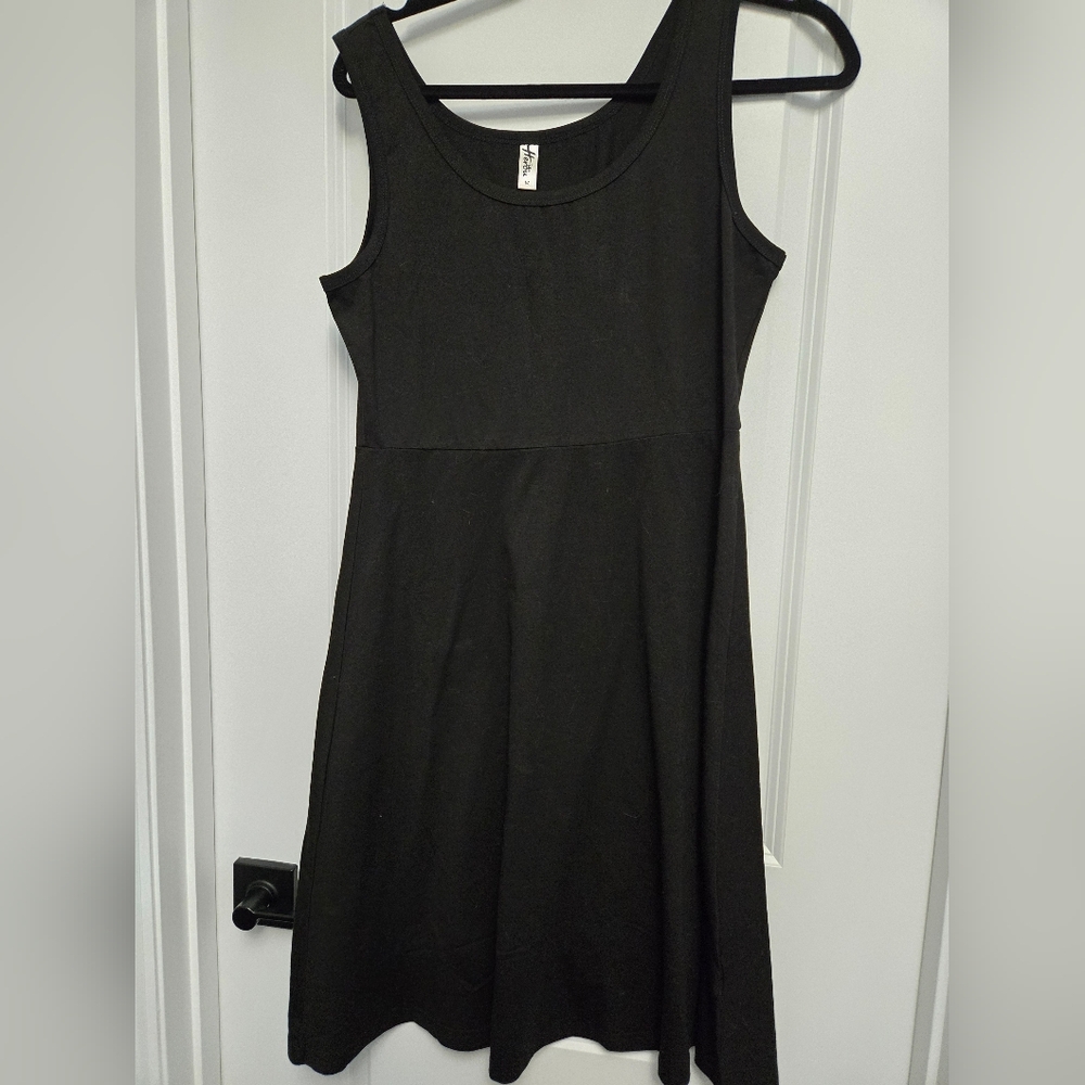 "Heron" Black Jersey Dress